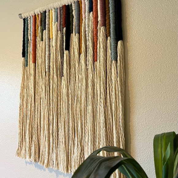 Wander Wall Studio Other - SEASONS | 25" W x 31" L multi color yarn wrapped cotton rope wall hanging